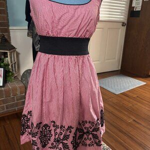 SPEECHLESS JUNIORS SIZE 7 DRESS SLEEVELESS RED WHITE & BLACK- SUNDRESS